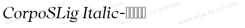 CorpoSLig Italic字体转换